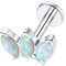 16G opal Cartilage Tragus Earrings G23 Titanium Studs Earrings Women Girls Conch Helix Tragus Piercing