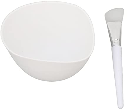 Face Mask Mixing Bowl Set, DIY Facemask Mixing Tool Kit with Mask Bowl and Silicone Brush, Silicone Lightweight Exquisite Silicone Brush Set