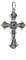 NKlaus 925er Sterlingsilber Kreuz mit Zirkonia blau Orthodoxe Kettenanhänger Taufe 11095