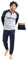 Lotto Pigiama Uomo Invernale + Boxer Omaggio - Cotone Caldo - Invernale (2069 Grigio, S)