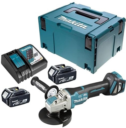 Makita DGA519RFJ Winkelschleifer 18 V LXT Ø 125 mm (2 x 3,0 Ah) aus Makpac