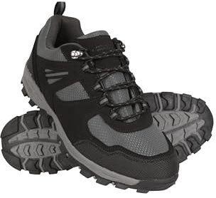 Mountain Warehouse Mens McLeod Outdoor Wide Walking Shoes (12 UK) (Black)