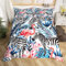 Flamingo Bettbezug 135x200 Rosa Flamingo Bettwäsche für Mädchen Frauen,Zebra Print Bettbezug Nette Flamingo Dekor Bettwäsche Tropische Botanische Blätter Bettwäsche Comforter Bezug mit 1 Kissenbezug