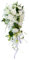 Muzrunq Bouquet de Mariage Bouquet de mariée Bouquet en Cascade Bouquet de Rose Artificiel pour la mariée Tenant la pièce maîtresse de Mariage en Blanc et Vert 9.1x21,7 Pouces