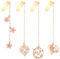 Giantree 4 Stück Metall blumen Lesezeichen, Kirschblüten Romantisches Lesezeichen mit Kette Anhänger Bookmark Seitenmarker Geschenke für Buchliebhaber Leser Damen Herren