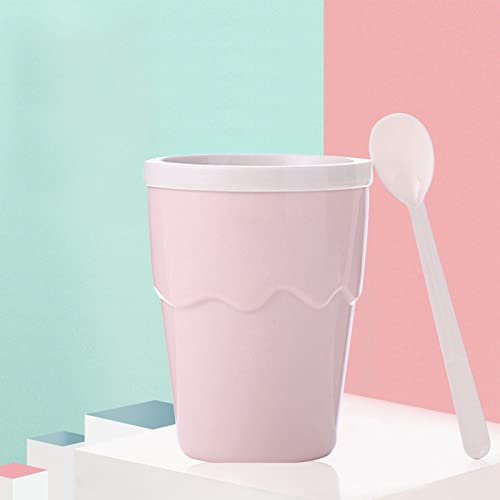 BZVCRTYKL Valentine's Day Gift Household Smoothie Maker Cup, Cup Maker for Summer Needs, Homemade juic Smoothie Cup Ice Cream Maker for Home & Office/85/1197 (Color : Pink)
