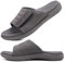 ONCAI Sandali Uomo Regolabili Cinghie Ortogonale Plantar Fasciitis Punta Aperta Sport Pantofole Slides con Morbido Comodo Arco Supporto Ciabatta Grigio Taglia 45