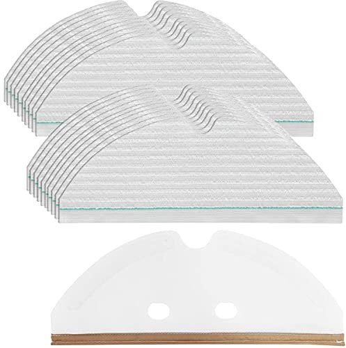 EATBALE 20 Pcs Disposable Mop Cloth Pads Accessories Replacement for Xiaomi Roborock S5 S50 S52 S6 T6 Robot Vacuum Cleaner, with 1 Mopping Cloth Pads Stand