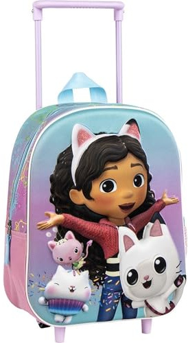 CERDÁ LIFE'S LITTLE MOMENTS Uni Kinder Mochila Infantil Trolley 3D Gabby´s Dollhouse Medidas 25.0x31.0x10.0 cm para Niñ@s Tagesrucksack, Modell: 25
