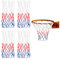 BOHUIZ 4 Stück kleines Netz Ersatz für 8 Schlaufen, Mini-Basketballkorb, regenfester Sonnenschutz für Allwetterfelgen, 20,3 cm - 26 cm Felgen, Basketballkorbnetz für drinnen und draußen, Ersatznetz