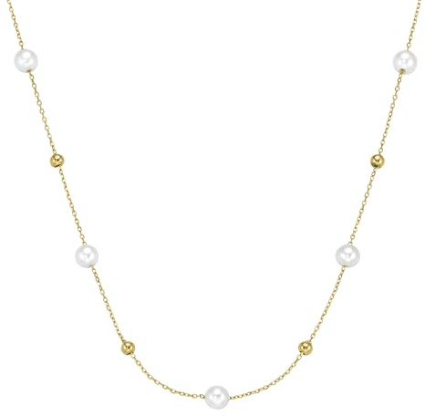 Giorgio Martello Milano Collier Collier mit Süßwasser-Perlen, Silber 925