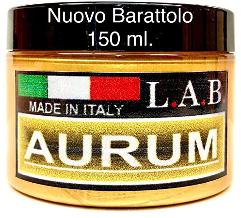 L.A.B. Doratura Acrilica ad Acqua, Effetto ORO FOGLIA, GOLD LEAF, 150 Ml. - NEW FORMULA