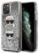 KARL LAGERFELD Glitter Karl&Choupette Hülle KLHCN58KCGLSL für iPhone 11 Pro Silber