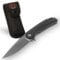 GRAAL KNIVES -BIG SCOUT NOIR Couteau pliant de Randonnée, Bivouac, Lame en Acier D2,manche en G10 avec super grip et idéal en milieu humide Livré avec étui en cordura orientable.