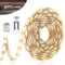 Nizirioo Bande LED à Piles 5M 150 Piles avec Télécommande 8 Modes Étanche pour Intérieur et Extérieur Noël Halloween (Blanc Chaud)