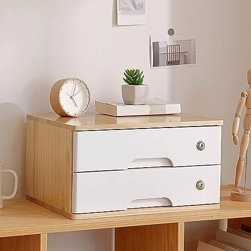 Aktenschrank, abschließbarer schrank, aktenschrank mit 1/2 schubladen,Holz, 40*30*12 cm, 40*30*22 cm, 1/2 Schublade, geeignet für Handwerker, Künstler, Architekten, Heimbüro, Bastelraum, Atelier ( Col