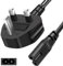 C7 TV power cable Power Cable (BS1363 to IEC 60320 C7) Figure 8 Power Lead 3M Compatible with Samsung LG Philips TV/Printer/PS4/PS3/PS5