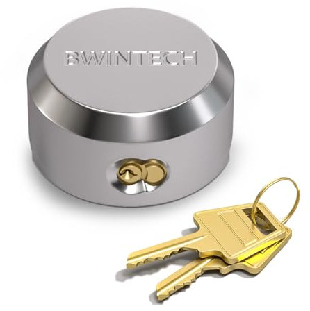 Bwintech 1 Satz Versteckte Schäkel Vorhängeschloss, Solide Stahl Sicherheit Van Lock, Trailer Türschloss Mit 2 Stück Schlüssel