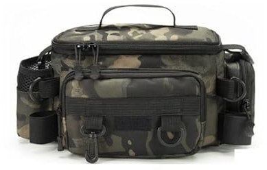 Gürteltasche,Angeltasche,Grosse Kapazität Wasserdichter Umhängetasche,Oxford-Stoffmaterial,kompakter Angelrucksack, zur Aufbewahrung und Organisation,für Angeln, Wandern, Campen (Stil II)