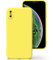 Zuvirelx Glatte Silikon hülle für iPhone X/XS, Staubbeständig‌, Slim, Taschentauglich‌ Handyhülle Cover Case für Apple iPhone X/XS - Zitronengelb