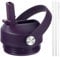Straw Lid for Yeti Rambler 18 26 36 46 64 oz, Lid with Straws and Flexible Handle, Replacement Cap for Yeti 18oz 26oz 36oz 64oz Rambler Water Bottle Straw Cap, Nordic Purple