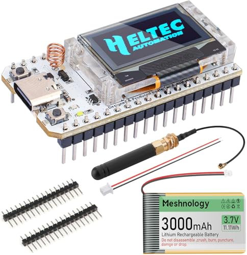 ESP32 LoRa V3 Development Board with 3000mAh Battery Set - with 868MHz Antenna and SX1262 LoRa V3 Devices for Meshtastic Ar duino LoRawan IOT