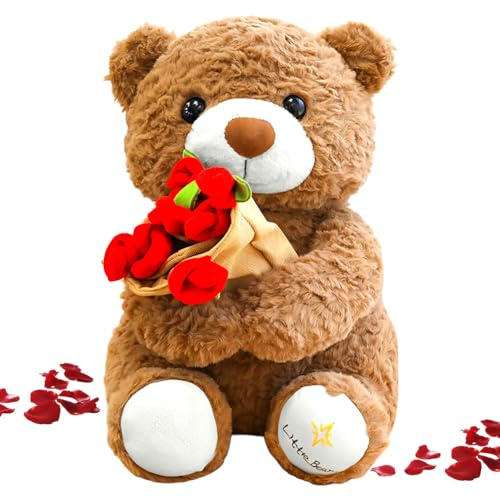 YUPDFGB Teddybär Kuscheltier, Teddy aus Flauschigem Plüsch mit Duft, Plüsch-Bär Geschenke, für Paare Freunde Jungen Mädchen de Valentinstag