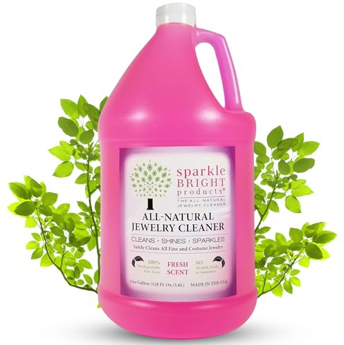 Sparkle Bright Products Jewelry Cleaner - Jewelry Cleaning Solution, One Gallon (128oz.)