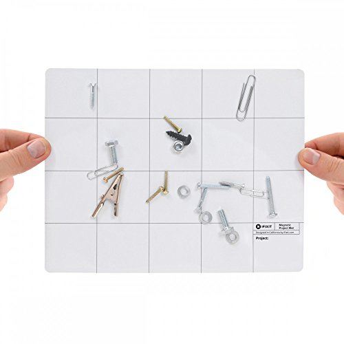 Magnetmatte Arbeitsmatte Reparaturmatte magnetisch Magnetfolie Weiss 20cm x 25cm - bewahren Sie während der Reparatur alle Schrauben und Kleinteile sicher auf