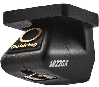 Goldring 1022GX High Efficiency Moving Magnet Turntable Phono Cartridge for Record Player Vinyl Needle Hi-fi - with vital-shank, nude, Diamond Stylus & Aluminium Cantilever