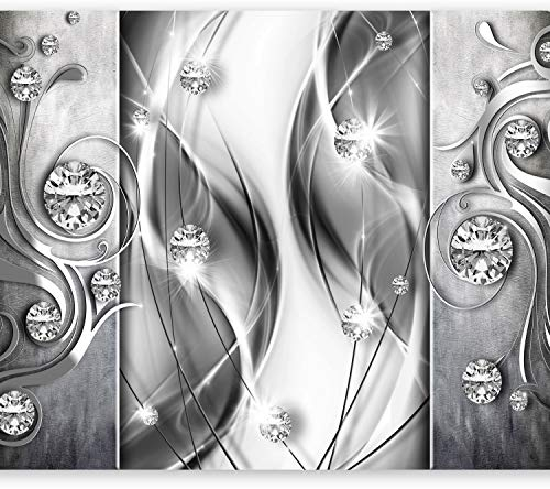 murando - Vlies Fototapete Abstrakt 350x256 cm - Foto Tapete Schlafzimmer Wohnzimmer Moderne Vliestapete XXL Wandtapete Motivtapeten Bildtapete 3d Effekt Wand Dekoration - Diamant grau a-A-0153-a-b