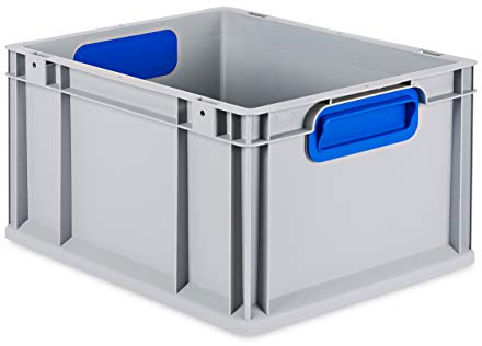aidB Eurobox Color, Griffe geschlossen, 400x300x220mm, 1 St, blau