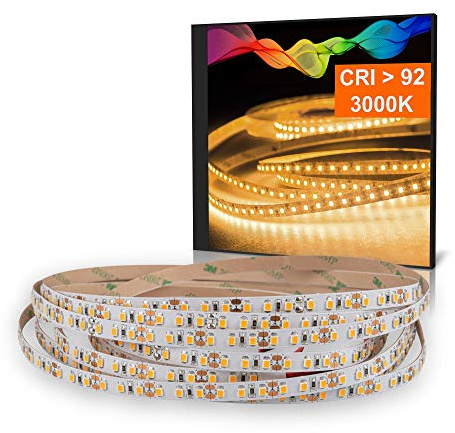Mextronic LED Streifen LED Band LED Strip 2835 Warmweiß (3000K) CRI 92 72W 5 Meter 12V IP20