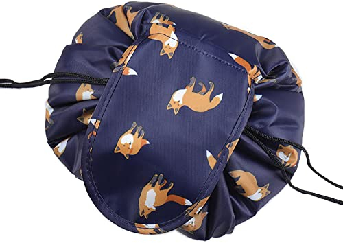 Kosmetiktasche mit Kordelzug, ONEGenug Schminktasche, One-Step Organizer Makeup Tasche Schminkbeutel für Lazy Damen
