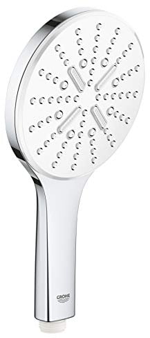 GROHE Rainshower 130 Smartactive 26544Ls0 Pommeau de Douche 3 Types de Jet Blanc Lunaire