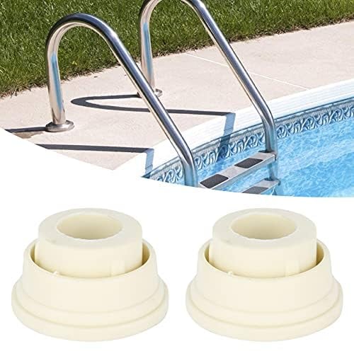 MOUMOUTEN Leiter Gummistopfen,2 Stück Poolleiter Gummipuffer, Rolltreppe Ladder Rubber Bumper für Hotel Schwimmbad,Poolleiter Zubehör (Weiß)