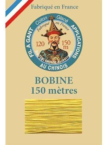 Sajou Bobine de Fil à Gant - Fil Patchwork et appliqué Fil Au Chinois - Fabriqué en France - Coloris 334 : Maïs