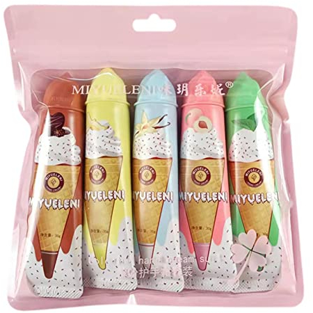 Steadybombb Handlotion-Set - Eiscreme-Handlotion in Reisegröße für rissige Hände 5 Stück,Weihnachts-Handcreme-Geschenke für Frauen, Mädchen, Ehefrau