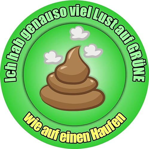 kein Bock auf grüne Gretl Greta Druck Plakette Fun Sticker Aufkleber Fridays for Future Klima Scheisse Plakette grüner Rand