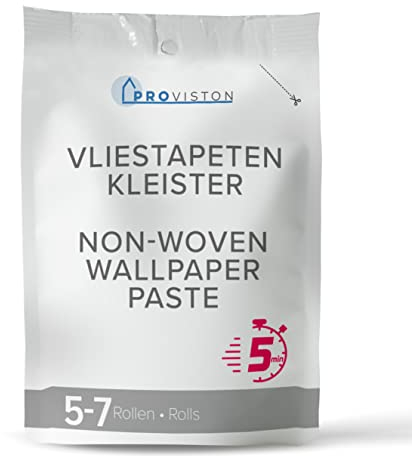Vliestapeten Kleister, 5-7 Rollen, 200g Packung, Tapetenkleister, hervorragende Klebekraft, sehr ergiebig, Rollkleister zum Tapezieren (TA-H-55-1)