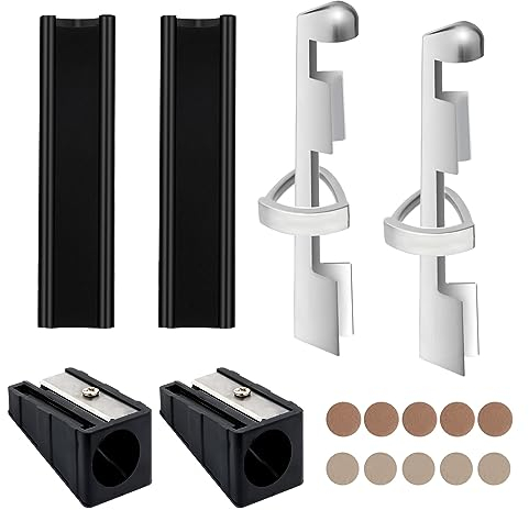 NQEUEPN 16 Teiliges Billard Queue Reparaturset, mit 2 Queue Klemmen 10 Queue Spitzen 2 Pool Kugelformern und 2 Queue Spitzen Trimmern für den Austausch von Billard Queues