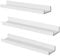 SONGMICS LWS081W01 - Scaffale da Parete sospeso, 3 Pezzi, Decorazione Soggiorno, Soggiorno, Ufficio, Bagno, Cucina, Bianco