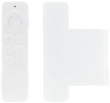 FTRONGRT Étui Coque en Silicone Compatible avec Apple TV 6 Télécommande, Ultra-Mince et Léger, Anti-Chute, Anti-Collision, Convient pour Le boîtier de télécommande Apple TV 6.Blanc