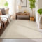 HomebyHome Teppich Wohnzimmer 200x300 Langlebig Robuster Teppich Cut-Loop Beige 200 x 290 cm - Kurzflor Schlingenteppich Schlafzimmer Dekorativer Teppich Meliert Struktur Küchenteppich Schlingenflor
