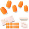 Nailog UV Gel Nagelfolie - Nagelfolie uv härtend 20 Stück - Vegan langanhaltend - Nagelsticker selbstklebend Gel Strips für Maniküre in Salonqualität, Orange Bomb