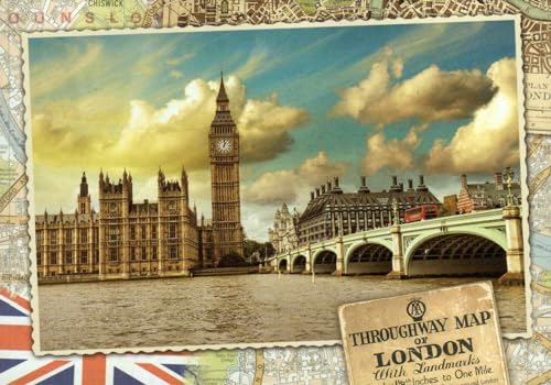 Tushita Postkarte Retromotiv Ansichtskarte Souvenirs from London