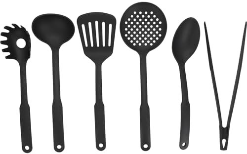 BERGER Küchenhelfer-Set 6-tlg. inkl. Aufbewahrungstasche | Hochwertiges Küchenutensilien Kochgeschirr mit Pfannenwender zum Kochen Backen Antihaft | Ideal für Haushalt Camping Outdoor