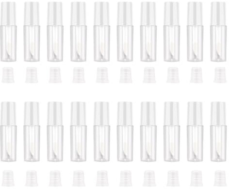 GUTERTOP 20 Stück Lipgloss Behälter, Leere Tuben zum Befüllen, Lippenstifthülsen Leer für Lipgloss Kosmetik Make-up