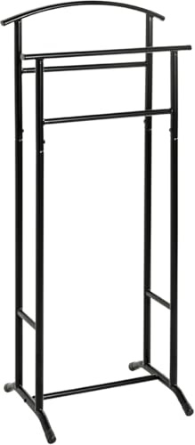 HAKU Metall Herrendiener schwarz Stahlrohr stummer Diener schwarz - Maße: B 48 x H 107 x T 36 cm, Style: Modern