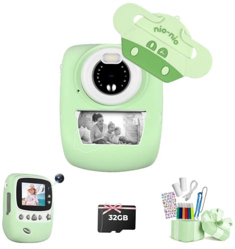 Ade Appareil Photo numérique 1080P, Appareil Photo Compact (Vert Pomme)